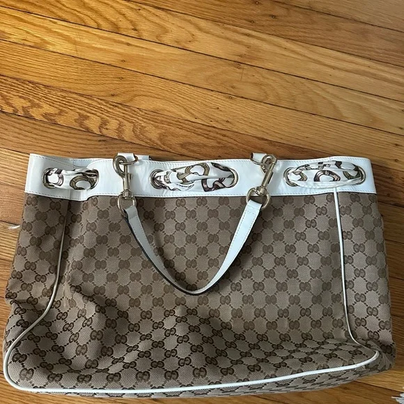 Gucci GG Monogram Canvas Positano Tote Bag - Picture 6 of 9